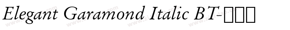 Elegant Garamond Italic BT字体转换